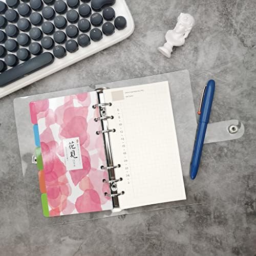 Zelten 1 Pack A6 45 Sheets/90 Pages Daily PlannerLoose Leaf Punched Paper Refills Paper for 6 Hole Binder Personal Organizer Diary Notebook Refillable Planner