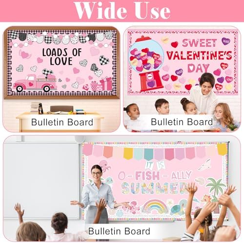 Pink Bulletin Board Roll Non-Woven Fabric Poster 15.7" x65.6ft