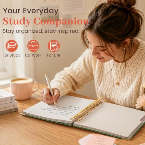 Yoment Hardcover Spiral Notebooks for Work 240 Pages Notebook with Dividers