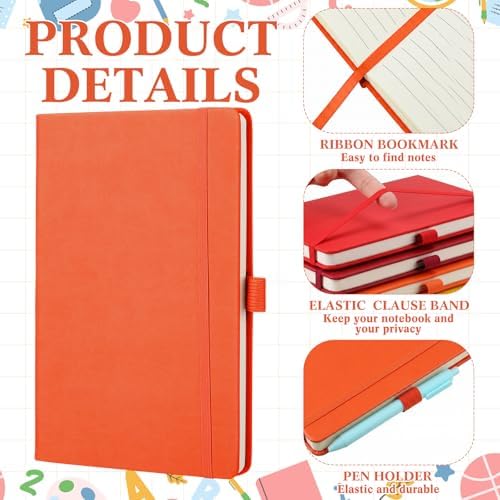 Laumoi 14 Pack Hardcover Lined Journal Notebooks Bulk,Vibrant Color,A5