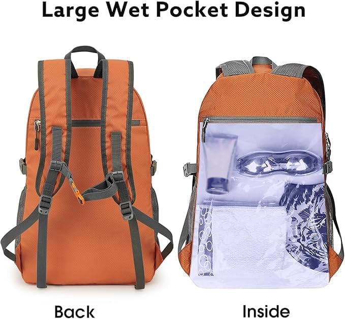 G4Free Lightweight Packable Hiking Backpack, Waterproof Travel Daypack