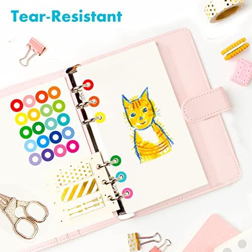 3000 Pieces Hole Reinforcement Stickers, 20 Color Designs Paper Hole Protectors Colorful Self-Adhesive Hole Punch Reinforcement Circle Labels for Loose-Leaf Paper Sheets (Outer 0.5”, Inner 0.25”)