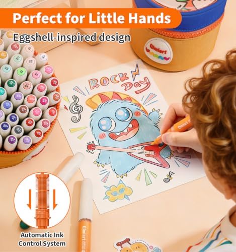 60 Colors Washable Markers for Kids, Safe Non-Toxic Water Based Markers