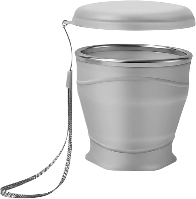 Foldable Silicone Cup, 8.8oz Drinking Mug, 3.62x3.26 Inch Leakproof Travel Cup with Food Grade Material, Drinkware, Foldable Cups with Design, Outdoor Cups for Camping Backpacking