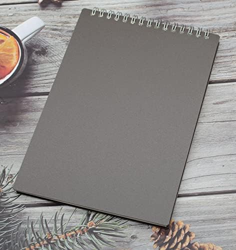 Yansanido Top Bound Spiral Notebook, 3 Pcs 3 Color A5 Size Thick Plastic Hardcover 8mm Ruled Paper 80 Sheets (160 Pages) Journal for School and Office Supplies (Dark Color)