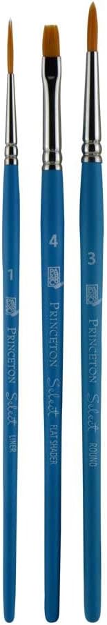 Princeton Select Artiste Brush Set No. 3, Synthetic, 3 Piece, 1 Count
