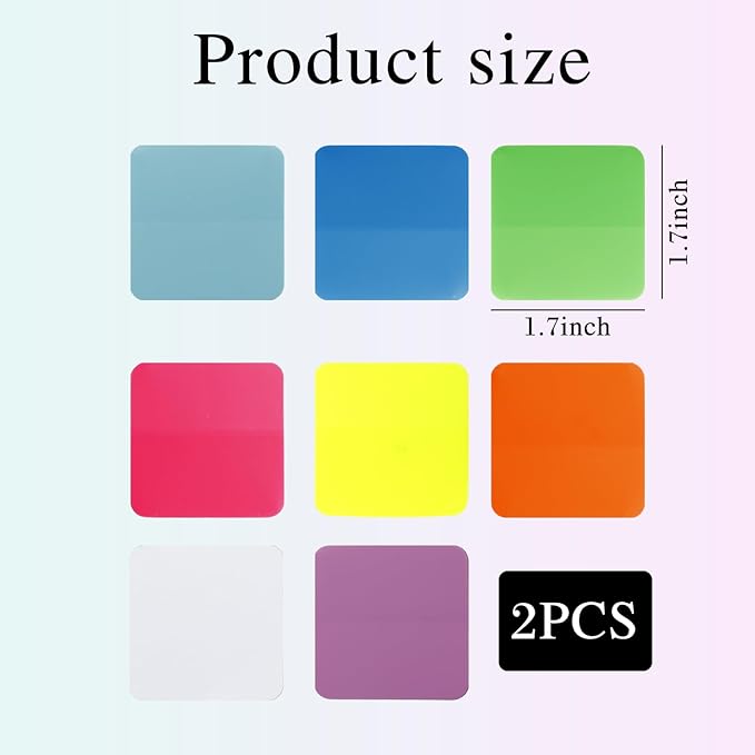 320 Sheets Clear Transparent Sticky Notes, Colorful Waterproof Notepad, Translucent Adhesive Memo Pads for Annotating Books, School & Office Supplies