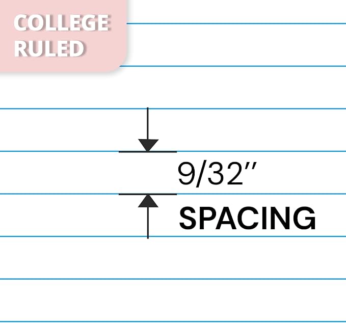 ONAVIA 3 Subject Spiral Notebook College Ruled 3 Pack, 300 Pages