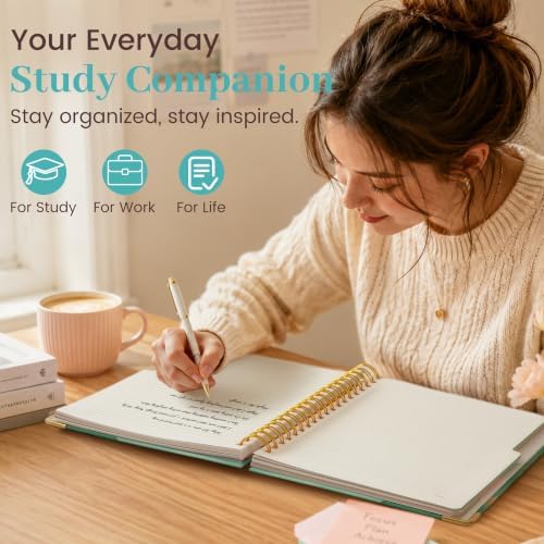 Yoment Hardcover Spiral Notebooks for Work 240 Pages Notebook with Dividers
