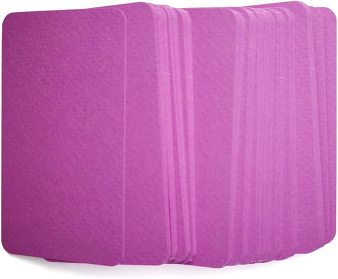 PPAPPAPPIYO 3.5x2 rounded corner index cards180gsm Thick Cardstock, Blank Colored Flash Cards for Study, Notes, Business Cards & Labels, Small Notecards 100 Pack (purple)