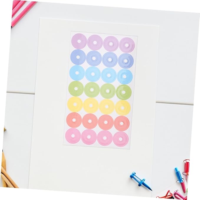 SHINEOFI 40sheet Reinforcement Stickers Self-Adhesive Labels for Loose Leaf Paper Repair Tear-Resistant Hole Protectors for School Office Home Use and Easy to Apply