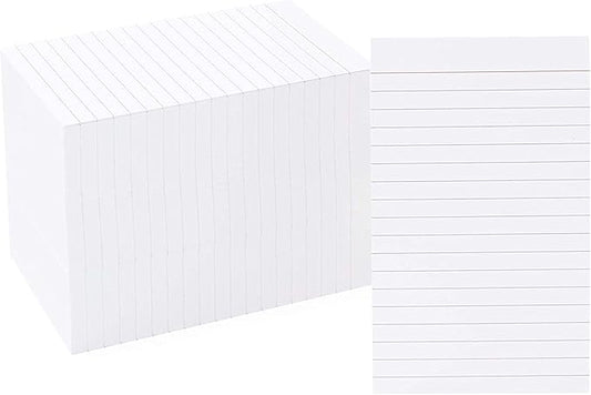 Okuna Outpost 300 Pack Vertically Ruled Index Cards - Lined Paper Vertical NoteCards - Portrait Style (3 x 5 In)