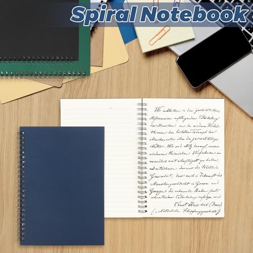 MIVIDE 24 Pack A5 Spiral Notebook, 8.3 x 5.7 Inch, 6 Color, 120 pages /60 sheets Hardcover Spiral Lined Notebook Journal, Lined Travel Bulk Writing Paper Notebook for School Business Office Supplies