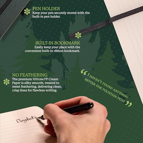 Dingbats A5 Wildlife Ruled Notebook Journal - Premium Vegan Leather Softcover Executive Journal for Women & Men - Work, Note Taking, Writing & Travel