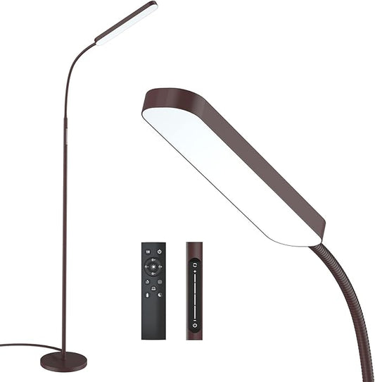Wio-Mio Led Floor Lamps with 15w/1000lm Bright LED Floor Lamp with Stepless Adjustable 3000K-6000K Colors and Dimmer, Remote and Touch Control Reading Lamp, Adjustable Floor Lamp for Living Room