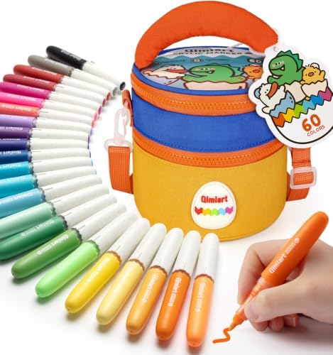 60 Colors Washable Markers for Kids, Safe Non-Toxic Water Based Markers