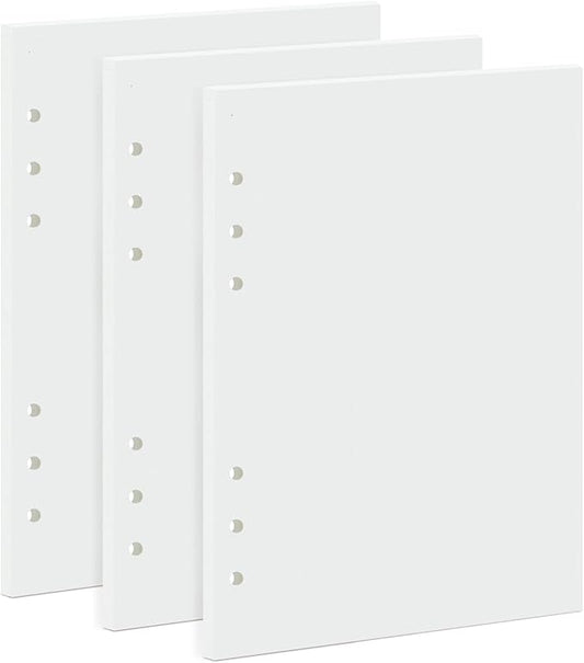A5 Loose Leaf Refill Paper, 210x142mm, 135 Sheets Plain White Planner Refills, 6 Ring Binder Compatible, 100GSM Insert Papers for Notebooks, School, Office, College Notes, Journaling & Printing