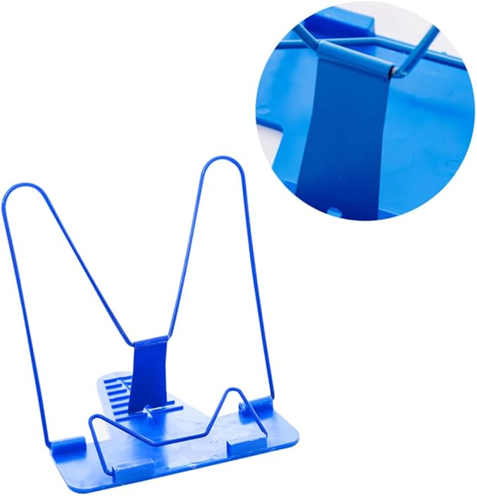 OSALADI 2PCS Adjustable Reading Bracket Book Stand with Smooth Surface Multi-Angle - Support for Home Office Dorm Lightweight Portable Reading Shelf Blue