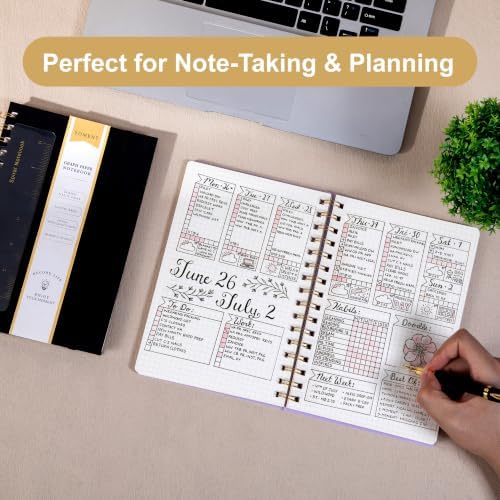 Yoment Graph Paper Spiral Notebook, 2 Pack, 160 Pages per Pack