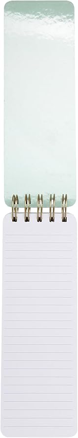 Eccolo Dayna Lee Collection Go-Getter Off White "Oh! Good Idea" 3x8.5" Hardcover Spiral Memo Pad, 300 Pages