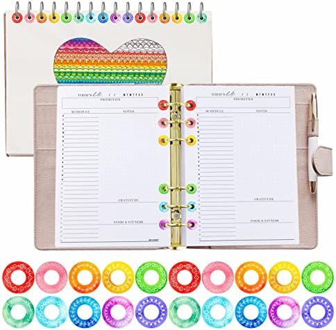 3000 Pack Hole Reinforcement Stickers, 10 Watercolor Designs Paper Hole Protectors Self-Adhesive Hole Punch Reinforcement Circle Labels for Loose-Leaf Paper Sheets (Outer 0.5”, Inner 0.25”)