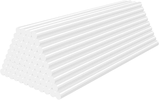 72 Pack White Hot Glue Sticks, 8" Long x 0.27" Dia Mini Glue Sticks for Arts Crafts, DIY, Home General Repair, Holiday Gift Crafts, Bonding, Decoration, Car Dent Repair