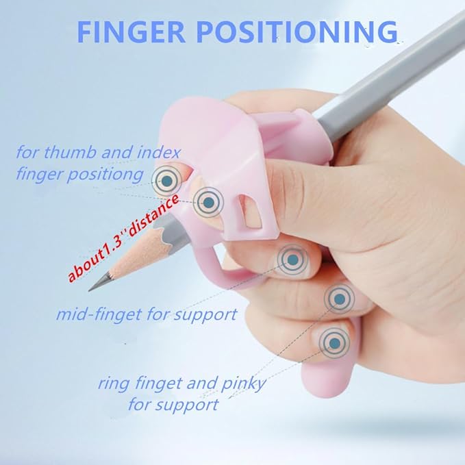 Pencil Grips for Kids Handwriting, 8 Pack Pencil Grippers, Toddler Pencil Grip Pencil Holder for Kids, Finger Grips Posture Correction Writing Tool for Toddlers Preschooler Training
