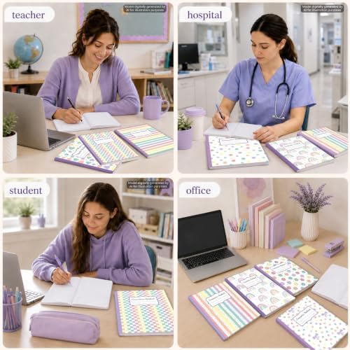 40Pcs Pastel Rainbow Composition Notebooks College Ruled 9-3/4 x 7-1/2''