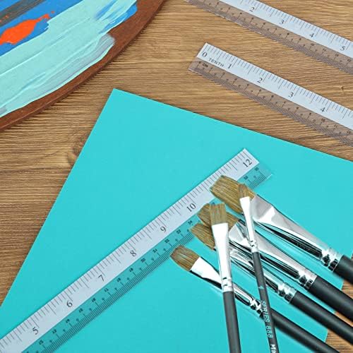 36 Pack Clear Flexible Ruler 12 Inch Plastic Bendable Ruler 12 in/ 30cm Shatter Resistant Straight Flexible Clear Rulers with Inches and Centimeters for Student Teacher School Office Home Use