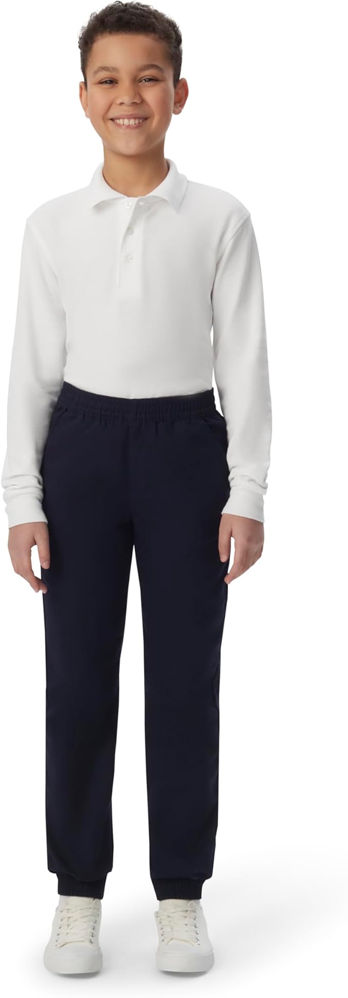 French Toast Boys' Pull-on Twill Jogger-Style Pants