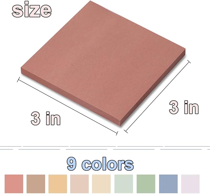 (18 Pack) Pop Up Sticky Notes Refill,3x3 in Popup Notepads,Accordion Stickies Super Sticking Power,Office School Memo Note Pads Vintage Colors,Post on Windows Doors,Recyclable,Easy to Write on