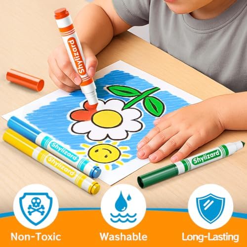 480 Washable Markers Bulk, Broad Line Conical Tip Coloring Marker for Kids