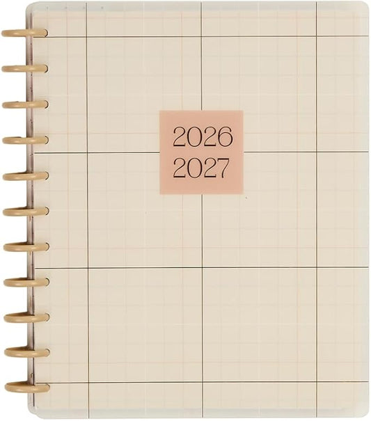 Happy Planner Disc-Bound 12-Month July 2026–June 2027 Academic Planner with 3 Extra Months, Big Size, 8.5" x 11", Teacher Layout, Soft + Modern