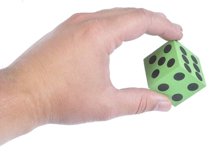 Foam Dice Set - Bulk Pack of 12, 1.5 Inch Large Assorted Colorful Foam Dice Cubes with Number Dots, Use for Kids, Classrooms, Math Games, Building Toys, Party Supplies by Bedwina