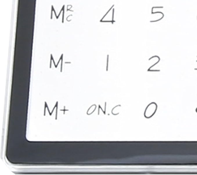 Solar Powered Calculator, Touch Screen 8 Digit LCD Display, Transparent Calculator for Office School Home with Lightweight and Compact Designf Business People and Family Use