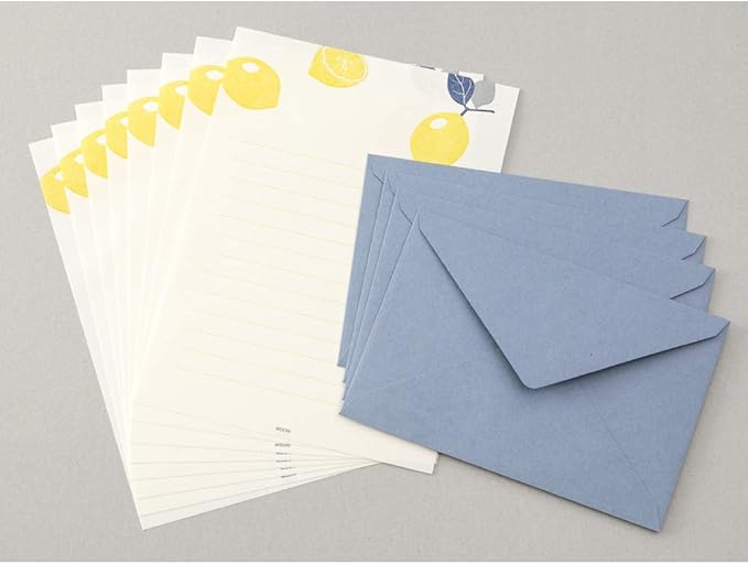 Midori Letterpress Lemons Letter Set