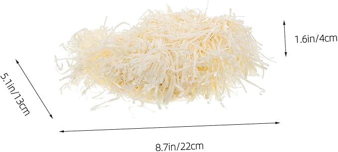 GETAJGHSD Natural Raffia Paper Shred Filler for Boxes 100g Pack, Ivory Crinkle Shredded Tissue Paper for Basket Packaging and Party Decoration Supplies