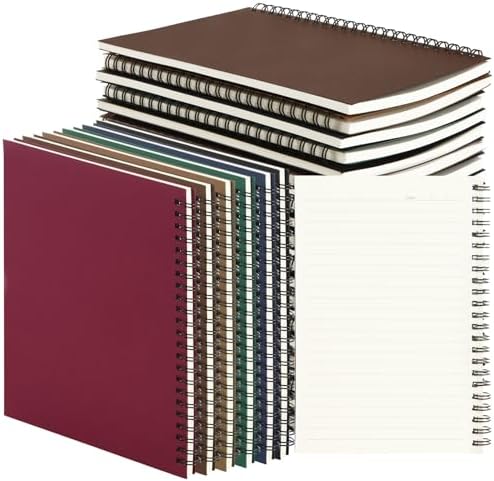 MIVIDE 24 Pack A5 Spiral Notebook, 8.3 x 5.7 Inch, 6 Color, 120 pages /60 sheets Hardcover Spiral Lined Notebook Journal, Lined Travel Bulk Writing Paper Notebook for School Business Office Supplies