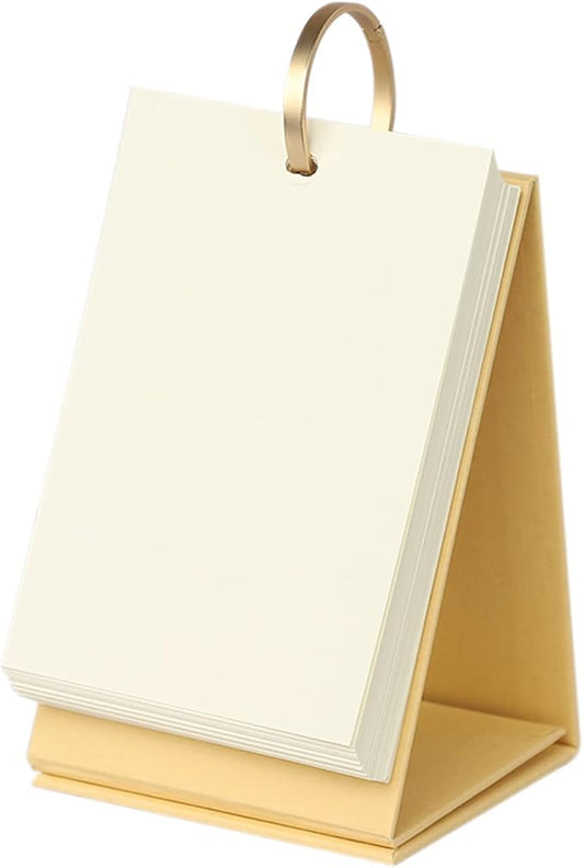5.7"x3.8" Blank Flash Cards Notepad with Binder Ring 180Pcs Standing Flip Paper Study Index Cards DIY Greeting Cards Bookmark Mini Memo Scratch Pads Note Card for Taking Notes Working Learning
