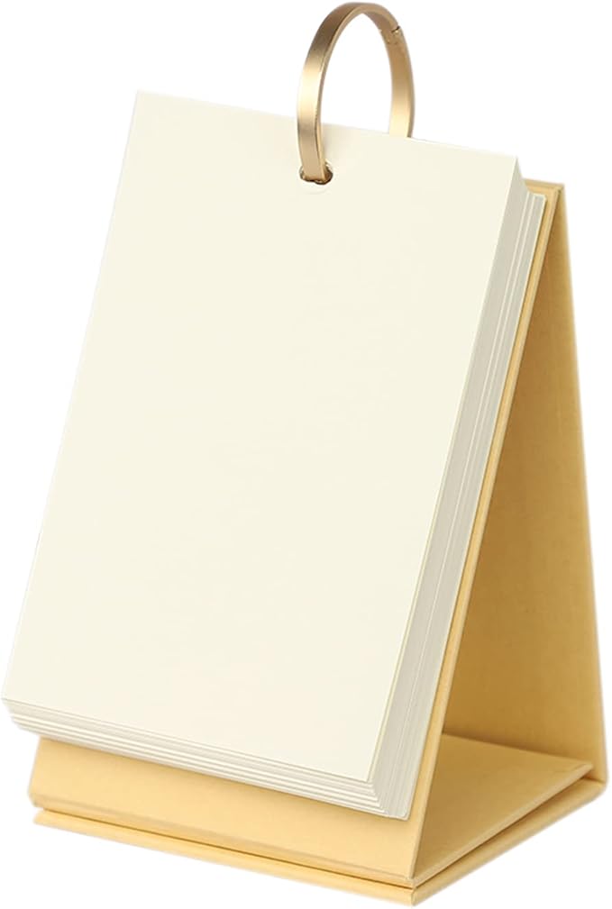 Small Blank Flash Cards Index Cards Note Cards Punched with Binder Rings Kraft Paper Standing Flip White Study Cards Memo Scratch Pads Bookmark DIY Greeting Cards Mini Customizable Cardstock