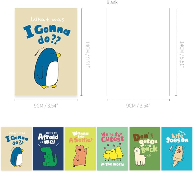 Monolike Mini Storytown Ver.2 Blank Note 6P B SET_105x148mm, 48pages
