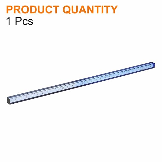 HARFINGTON Acrylic Clear Straight Rulers 30cm Metric Transparent Gradient Three-Dimensional Plastic Ruler Square Cube Measuring Tool for Classroom Office, Blue-Gray