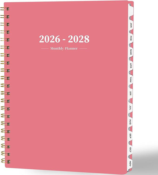 2026-2028 Monthly Planner - 2 Year Monthly Planner Calendar 2026-2028, Jul 2026 - Jun 2028, 8.5" x 11", 24 Months, Spiral-Bound, Tabs, Holidays, Notes, Ideal for School Office Home Planning
