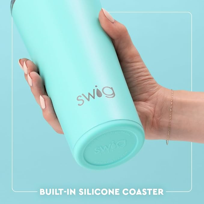 Swig Life 22oz Insulated Tumbler, Travel Coffee Tumbler with Lid, Cup Holder Friendly Travel Coffee Mug, Stainless Steel (Dreamsicle)