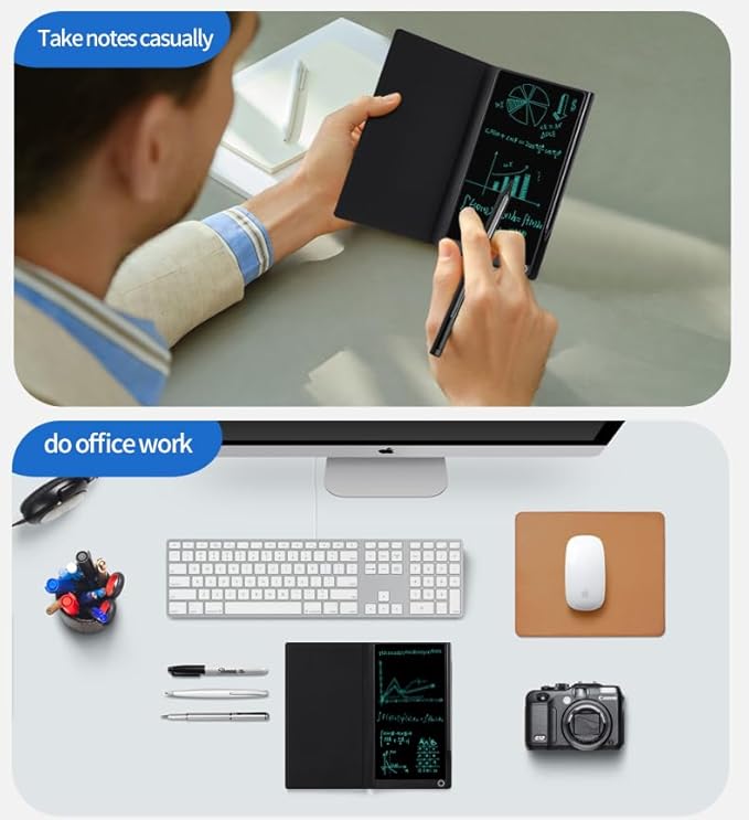 6.5inch Digital Notepad Portable Mini LCD Writing Tablet Electronic Notebook with Protective Cover Reusable Drawing Board