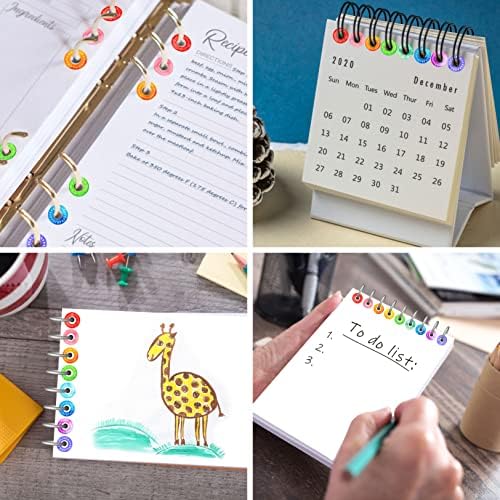 3000 Pack Hole Reinforcement Stickers, 10 Watercolor Designs Paper Hole Protectors Self-Adhesive Hole Punch Reinforcement Circle Labels for Loose-Leaf Paper Sheets (Outer 0.5”, Inner 0.25”)