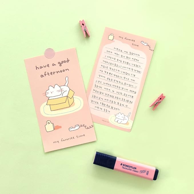 Monolike Story town Afternoon A Mini Letter Paper and Envelopes Set - 8Type, 32 Letter Paper + 16 Envelopes