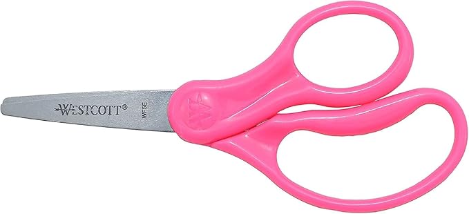 Westcott Right & Left-Handed Scissors For Kids - Back to School Essentials, Classroom Must Haves, Art Supplies - 5-Inch Pointed Safety Scissors - Assorted Colors (ACM13141) (Pack of 36)