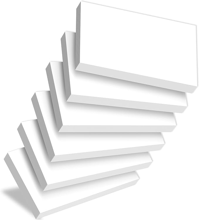 Blank Index Cards 3x5, 300 Pcs White Index Cards Blank, Double-Sided Blank Flash Cards, White Note Cards 3x5, Premium Bright Flashcards For Studying, Notecards No Lines for Office, School, and Home