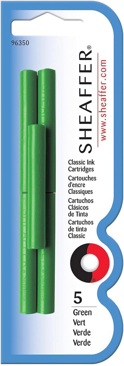 Sheaffer Skrip Fountain Pen Classic Ink Cartridge - Green (five per card)